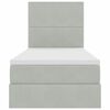 vidaXL Postel s &uacute;ložn&yacute;m prostorem a matrac&iacute; Světle &scaron;ed&aacute; 90 x 200 cm