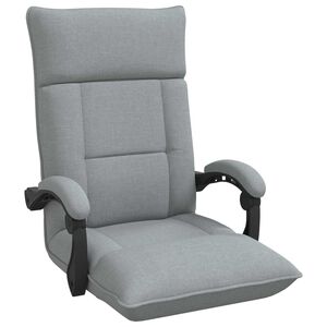 vidaXL Nastaviteln&aacute; podlahov&aacute; židle Světle &scaron;ed&aacute; Textil