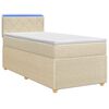 vidaXL Postel boxspring s matrac&iacute; s čelo Kr&eacute;mov&aacute; 80 x 200 cm Textil
