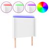 vidaXL Čelo postele s LED b&iacute;l&eacute; 93 x 16 x 118/128 cm uměl&aacute; kůže