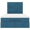 vidaXL Osmanský rám postele s matracemi tmavě modrá 120x190 cm samet