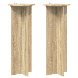 vidaXL Stojan na rostliny 2 ks Dub sonoma &Oslash;40 x 100 cm