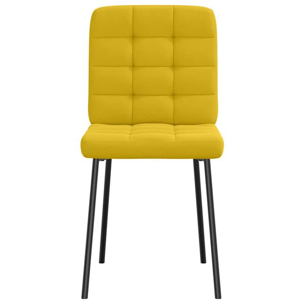 vidaXL Jídelní židle 2 ks žluté samet