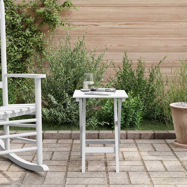 vidaXL Odkl&aacute;dac&iacute; stolek skl&aacute;dac&iacute; b&iacute;l&yacute; masivn&iacute; topolov&eacute; dřevo