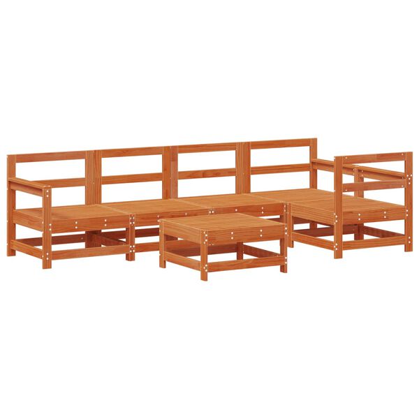 vidaXL Zahradn&iacute; lounge set 6 pcs Voskově Hněd&aacute; Masivn&iacute; borovice
