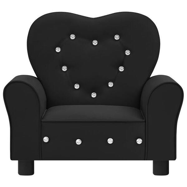 vidaXL Dětské křeslo černé umělá kůže