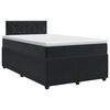 vidaXL Postel boxspring s matrac&iacute; s čelo Čern&aacute; 120 x 190 cm Samet