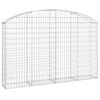 vidaXL Klenut&yacute; gabionov&yacute; ko&scaron; 200 x 30 x 120/140 cm pozinkovan&eacute; železo