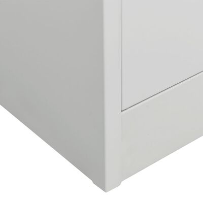 vidaXL Šatní skříň světle šedá 80 x 50 x 180 cm ocel