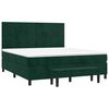 vidaXL Box spring postel s matrac&iacute; tmavě zelen&aacute; 160x200 cm samet