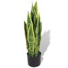 vidaXL Uměl&aacute; rostlina sansevieria s květin&aacute;čem 65 cm zelen&aacute;