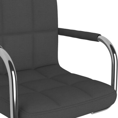 vidaXL Otočné jídelní židle 4 ks tmavě šedé textil