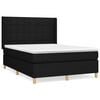 vidaXL Box spring postel s matrac&iacute; čern&aacute; 140 x 190 cm textil