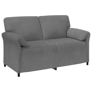 vidaXL Sofa pro dvě osoby Tmavě &scaron;ed&aacute; 158 x 83 x 95 cm Samet