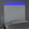 vidaXL Čelo postele s LED b&iacute;l&eacute; 100x5x118/128 cm uměl&aacute; kůže