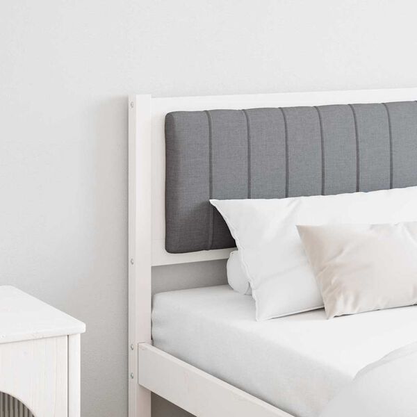 vidaXL Čalouněné čelo postele s čelo Bílá 180 cm Masivní borové dřevo