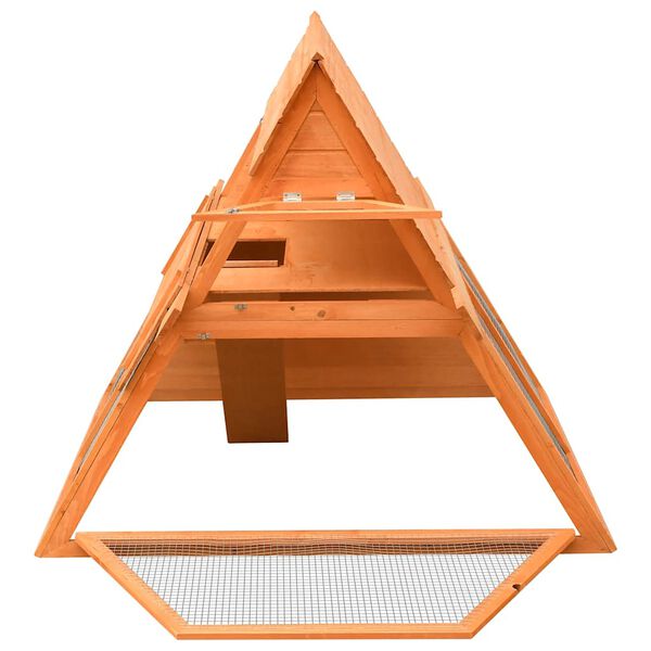 vidaXL Králíkárna 152 x 128 x 108 cm masivní borové a jedlové dřevo