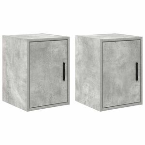 vidaXL Gar&aacute;žov&eacute; n&aacute;stěnn&eacute; skř&iacute;ně 2 ks Beton Grey kompozitn&iacute; dřevo