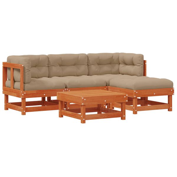 vidaXL Zahradn&iacute; lounge set 15 pcs Voskově Hněd&aacute; Masivn&iacute; borovice