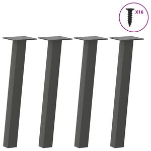 vidaXL Nohy ke konferenčn&iacute;mu stolku 4 ks antracitov&eacute; 30 cm ocelov&eacute;