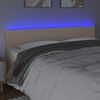 vidaXL Čelo postele s LED cappuccino 160x5x78/88 cm uměl&aacute; kůže