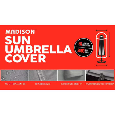 Madison Potah na stojící slunečník 55x250 cm šedý