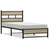 vidaXL Kovov&yacute; r&aacute;m postele bez matrace dub sonoma 80 x 200 cm