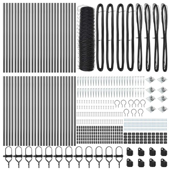 vidaXL Plotov&yacute; sloupek. &Scaron;ed&aacute; 100 x 0,4 m (36 mm s&iacute;ť) Ocel a PVC