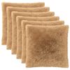 vidaXL Povlak na pol&scaron;t&aacute;ř 6 pcs HEERLEN Taupe 65 x 65 cm PV fleece