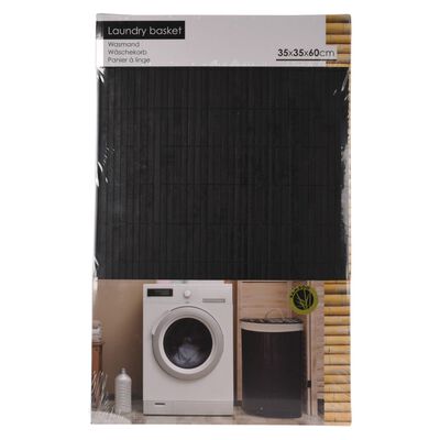 Bathroom Solutions Rohový koš na prádlo bambus černý