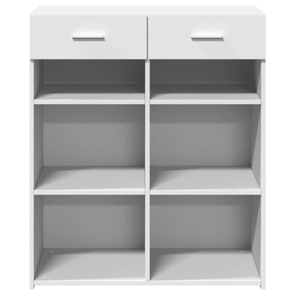 vidaXL Př&iacute;born&iacute;k b&iacute;l&yacute; 80 x 42,5 x 93 cm kompozitn&iacute; dřevo