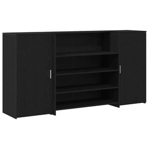 vidaXL Recepčn&iacute; stůl čern&yacute; dub 200 x 50 x 103,5 cm, konstrukčn&iacute; dřevo