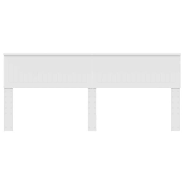 vidaXL Čelo postele Leskl&aacute; B&iacute;l&aacute; 200 cm Kompozitn&iacute; dřevo