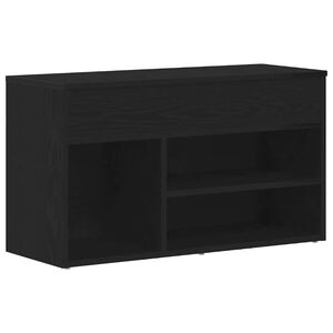 vidaXL Lavička na boty 80 x 30 x 45 cm Kompozitn&iacute; dřevo Čern&yacute; dub