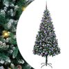 vidaXL Uměl&yacute; v&aacute;nočn&iacute; stromeček Zelen&aacute; 210 cm PVC, ocel a plast