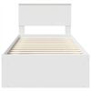vidaXL R&aacute;m postele s čelo B&iacute;l&aacute; 90 x 200 cm Kompozitn&iacute; dřevo