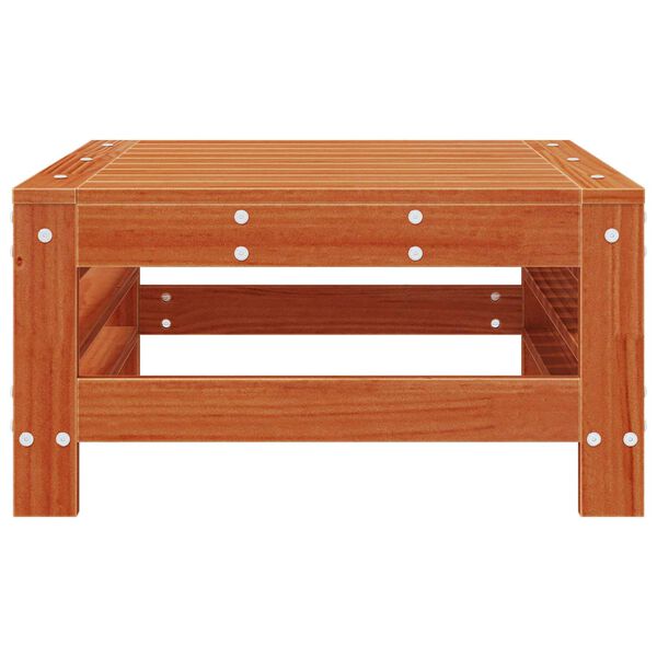 vidaXL Podnožka do zahrady Masivn&iacute; borovice Voskově Hněd&aacute;