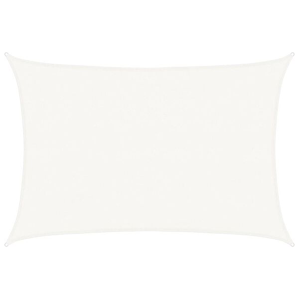 vidaXL Plachta proti slunci z HDPE obd&eacute;ln&iacute;kov&aacute; 4x6 m b&iacute;l&aacute;