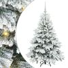 vidaXL Uměl&yacute; v&aacute;nočn&iacute; stromeček s 150 LED diodami B&iacute;l&aacute; 120 cm PE a PVC