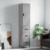 vidaXL Skř&iacute;ň highboard &scaron;ed&aacute; sonoma 34,5 x 34 x 180 cm kompozitn&iacute; dřevo