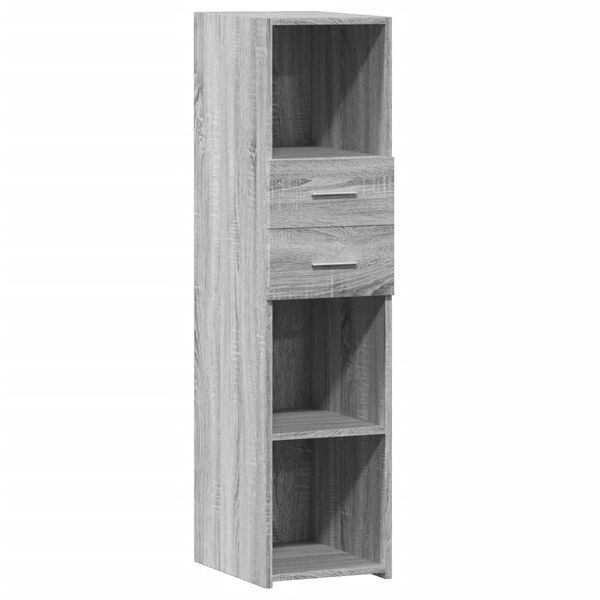 vidaXL Skř&iacute;ň highboard &scaron;ed&aacute; sonoma 30 x 42,5 x 124 cm kompozitn&iacute; dřevo