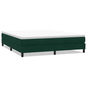 vidaXL Postel Box Spring bez matrace tmavě zelen&aacute; 180x210 cm samet