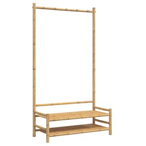 vidaXL Stojan na oblečen&iacute; s policemi 103 x 40 x 183 cm bambus