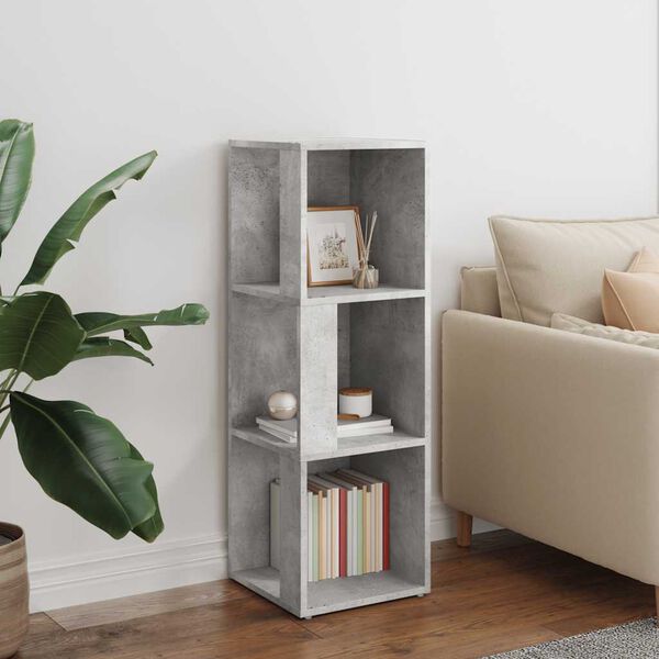 vidaXL Rohov&aacute; skř&iacute;ňka betonově &scaron;ed&aacute; 33 x 33 x 100 cm kompozitn&iacute; dřevo