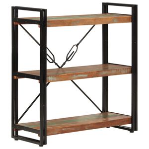 vidaXL Knihovna se 3 policemi 77x30x80 cm recyklovan&eacute; dřevo a železo