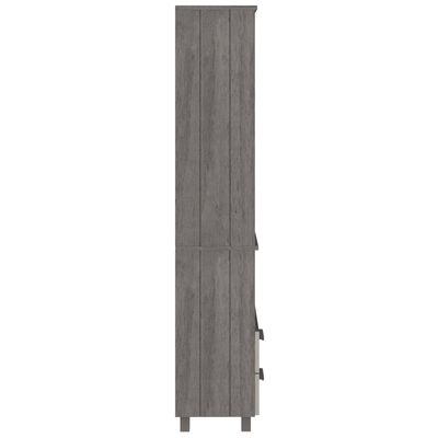vidaXL Skříň světle šedá 60 x 35 x 180 cm masivní borové dřevo