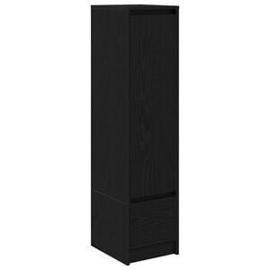 vidaXL Vysok&aacute; deska Black Oak 29,5x34x119,5 cm Dřevěn&eacute; konstrukce