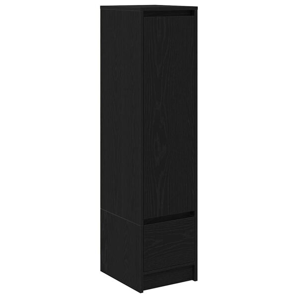 vidaXL Vysok&aacute; deska Black Oak 29,5x34x119,5 cm Dřevěn&eacute; konstrukce