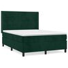 vidaXL Box spring postel s matrac&iacute; tmavě zelen&aacute; 140x190 cm samet