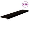 vidaXL N&aacute;&scaron;lapy na schody 16 ks hnědo-čern&eacute; 120x30x2 cm masivn&iacute; dub